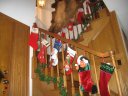 The greater Dube family got together Christmas evening at Pop's and Grammy's.  Two new stockings adorn the stairwell since the last Christmas gathering.